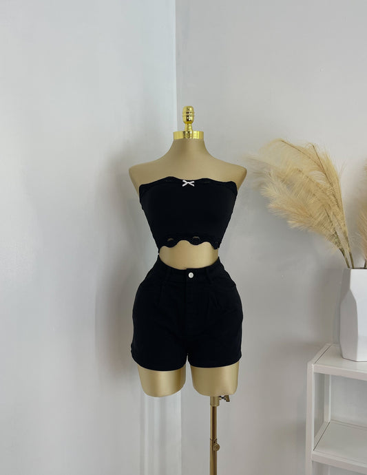 Size Up Cutie Tube Top In Black