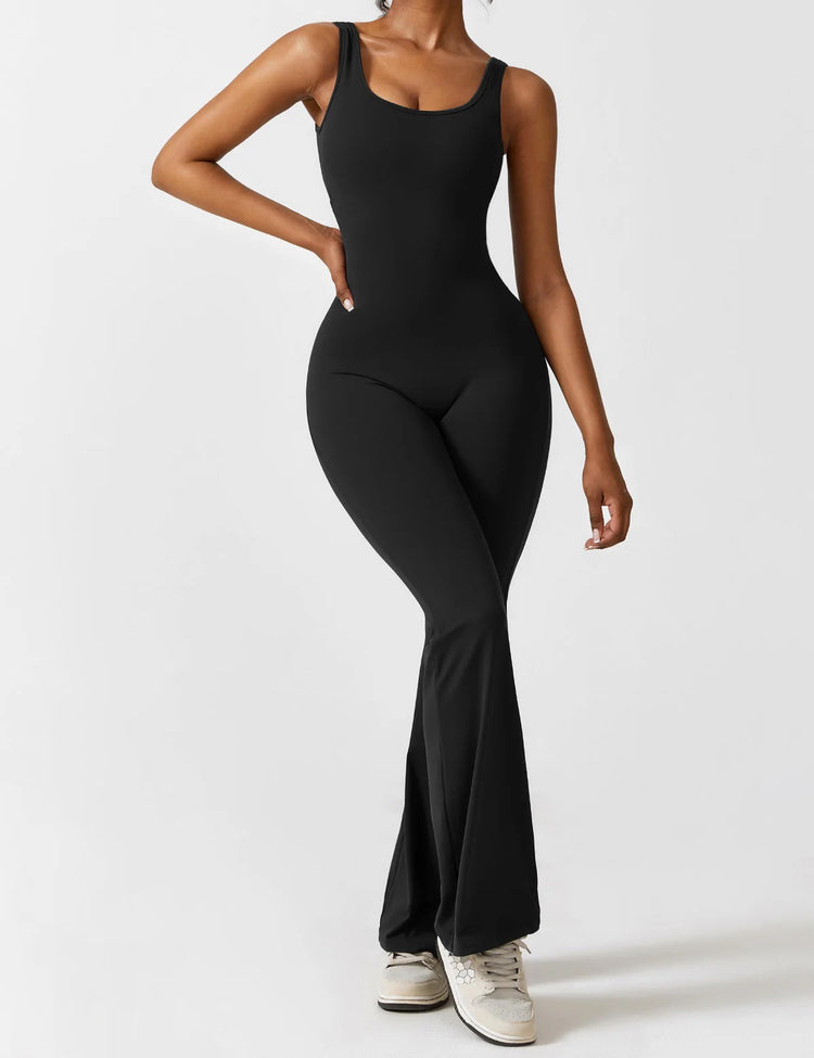 Flare Jumpsuit In the Color Black