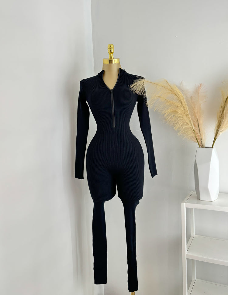 Keeper Zipper Jumpsuit In Black