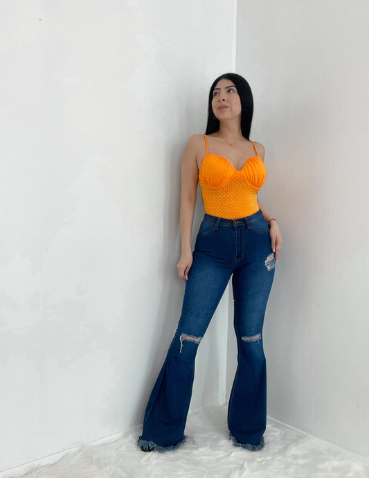 Light Up Your World Bodysuit In Orange