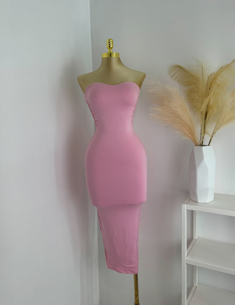 Pink Sweetheart Double Layered Dress