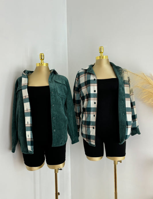 Pretty In Green Reversible Flannel Jacket