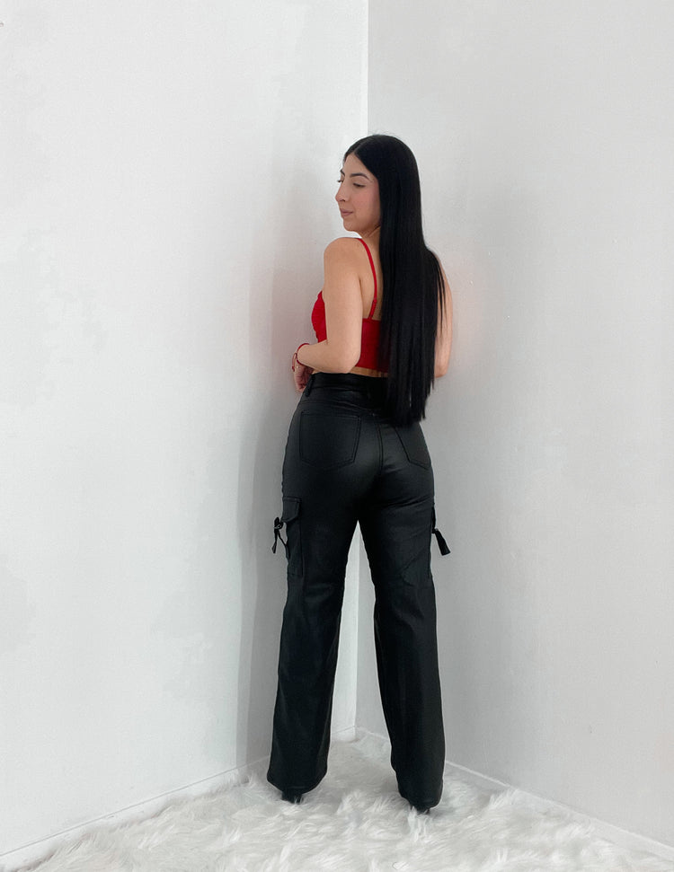 Run The World  Leather Cargo Pants