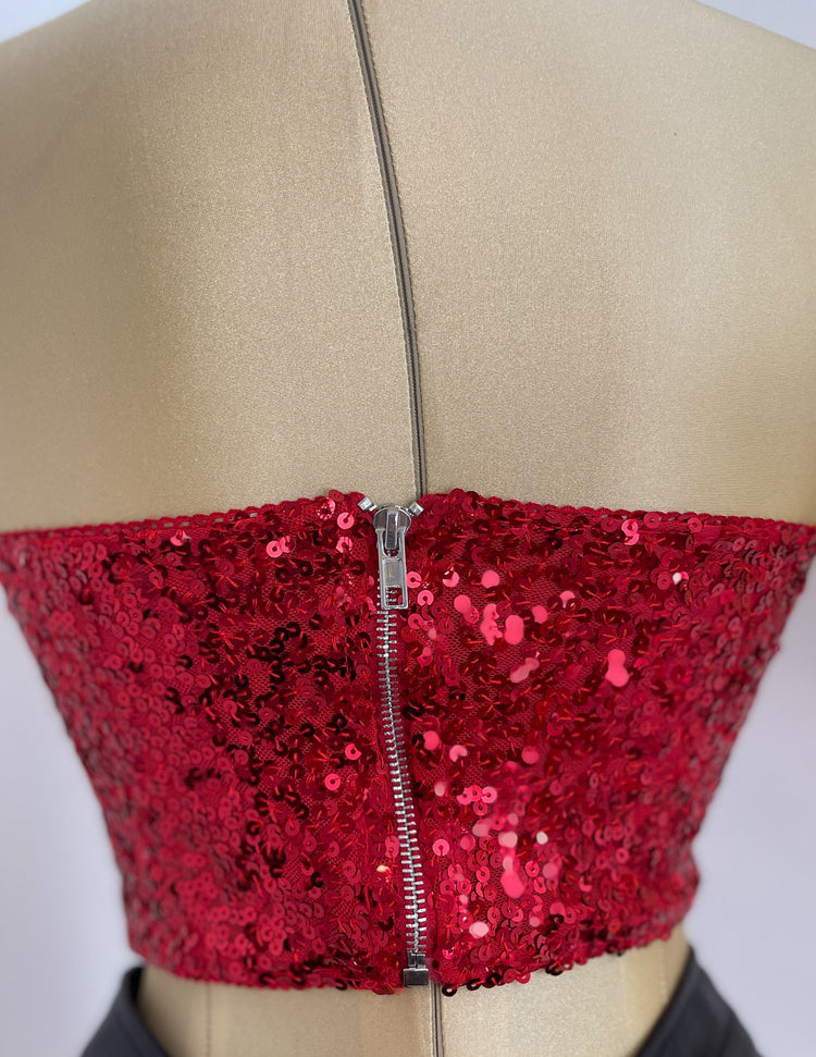 Sparkly Sequin Top Ruby